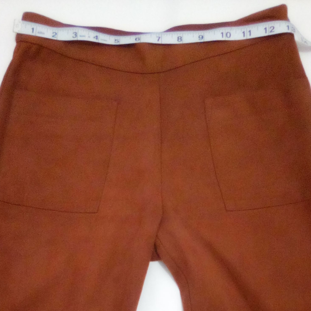 Forever 21  Faux Suede Flare Pants Size S Y2K - Picture 6 of 14